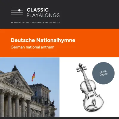 Deutschlandlied -Nationalhymne der Bundesrepublik Deutschland für Geige